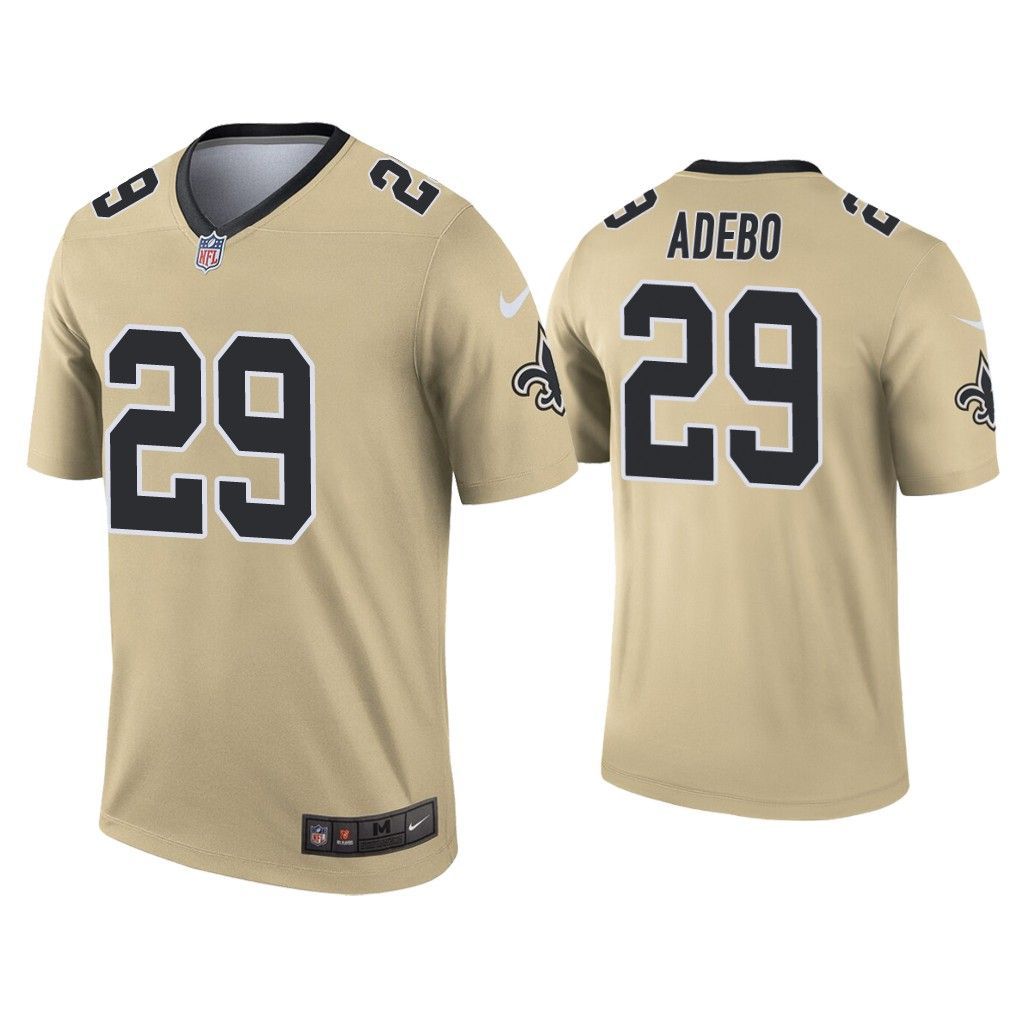 Men New Orleans Saints #29 Paulson Adebo Nike Gold Inverted Legend NFL Jersey->new orleans saints->NFL Jersey